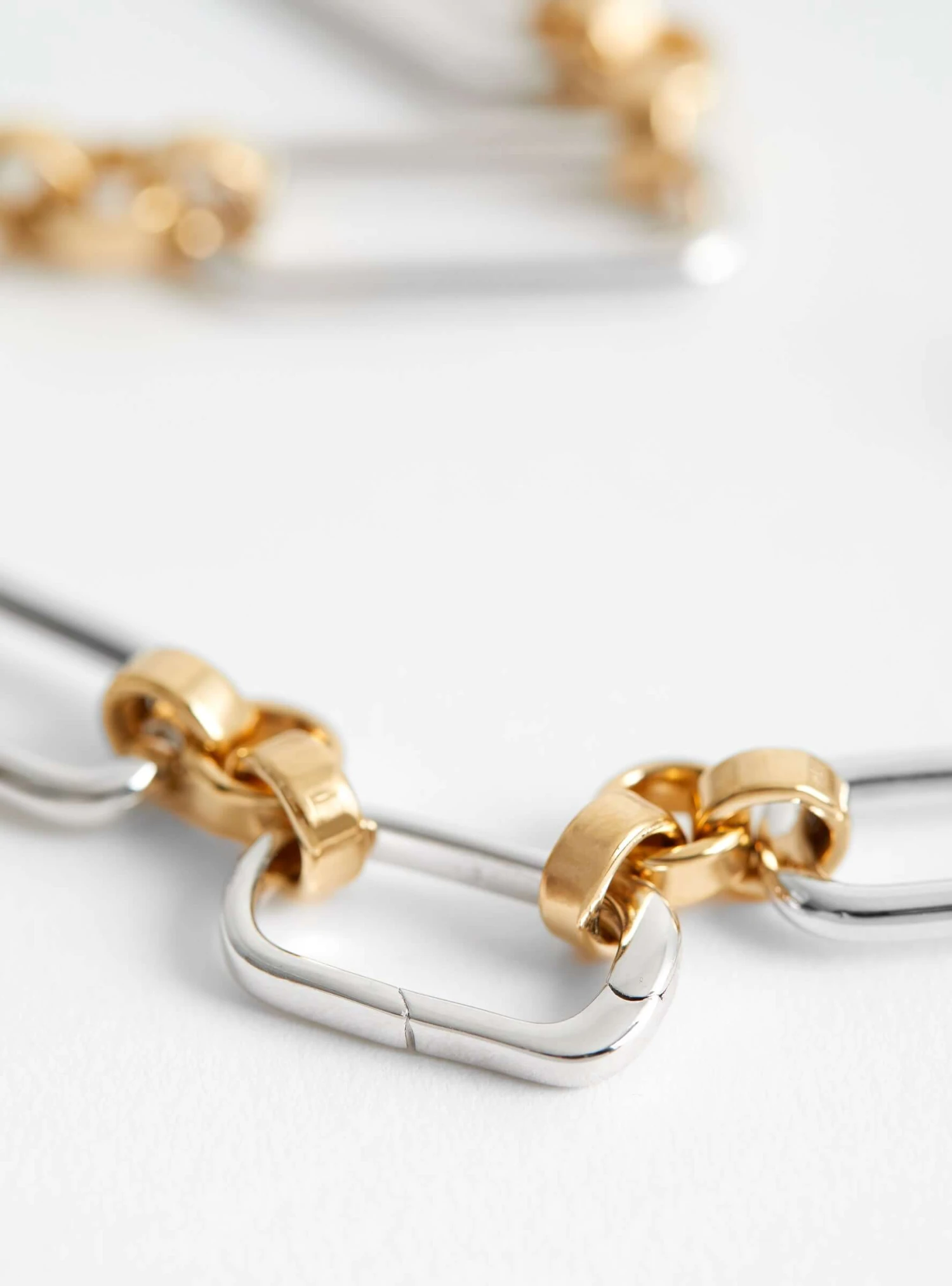 Two Tone Stanza Necklace - Image 4