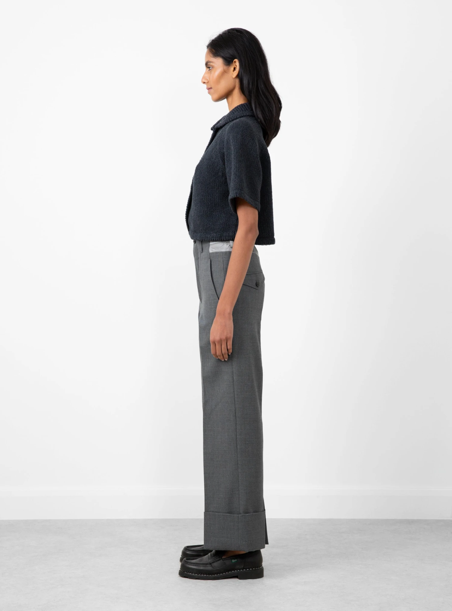 Heather Cotton Top Navy - Image 3