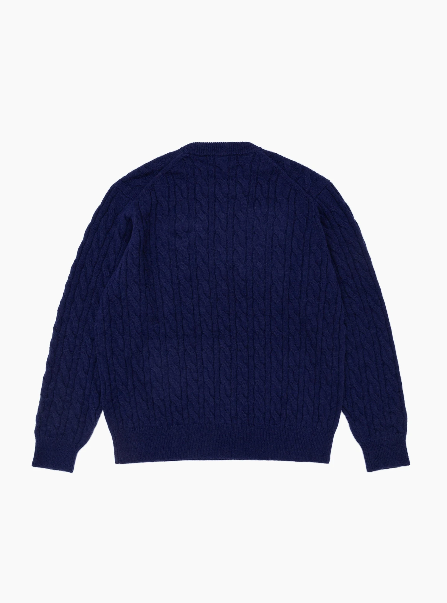 Cable Knit Pullover Navy - Image 4
