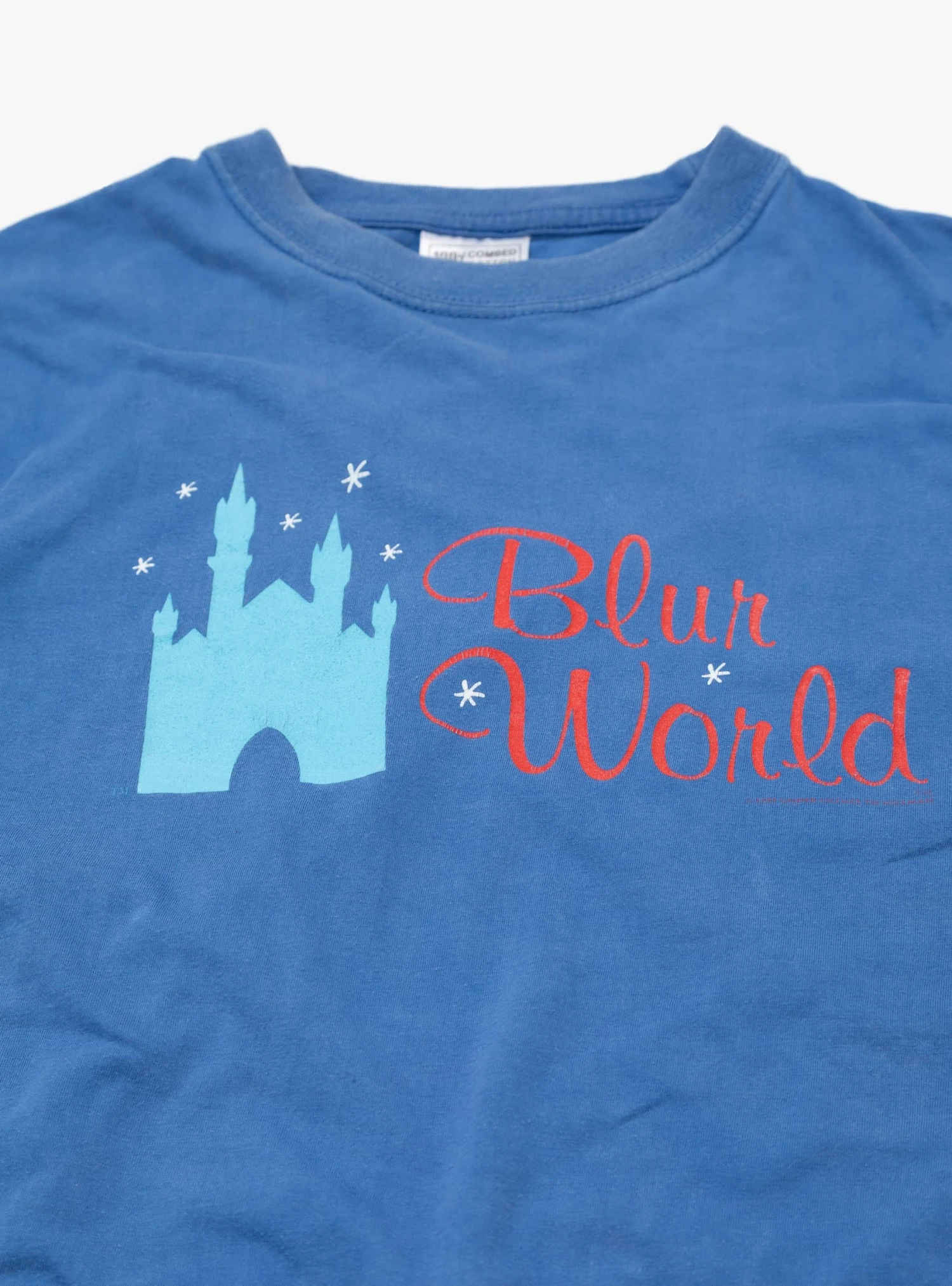 '90s Blur World T-shirt Blue - Image 3