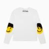 Catpital Patch Long Sleeve Tee White