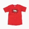 '90s Keith Haring Baby T-shirt Red