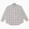 Exact Seersucker Shirt Taupe Mint Check