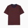 Denny Blaine T-shirt Navy & Light Brown Stripe