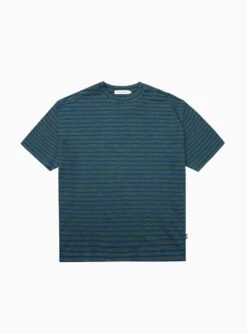 Striped Slub T-shirt Green & Blue