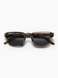 Frank Sunglasses Black & White Smoke